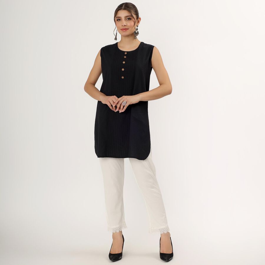Ladies' 100% Cotton Palazzos , Off White, large image number null