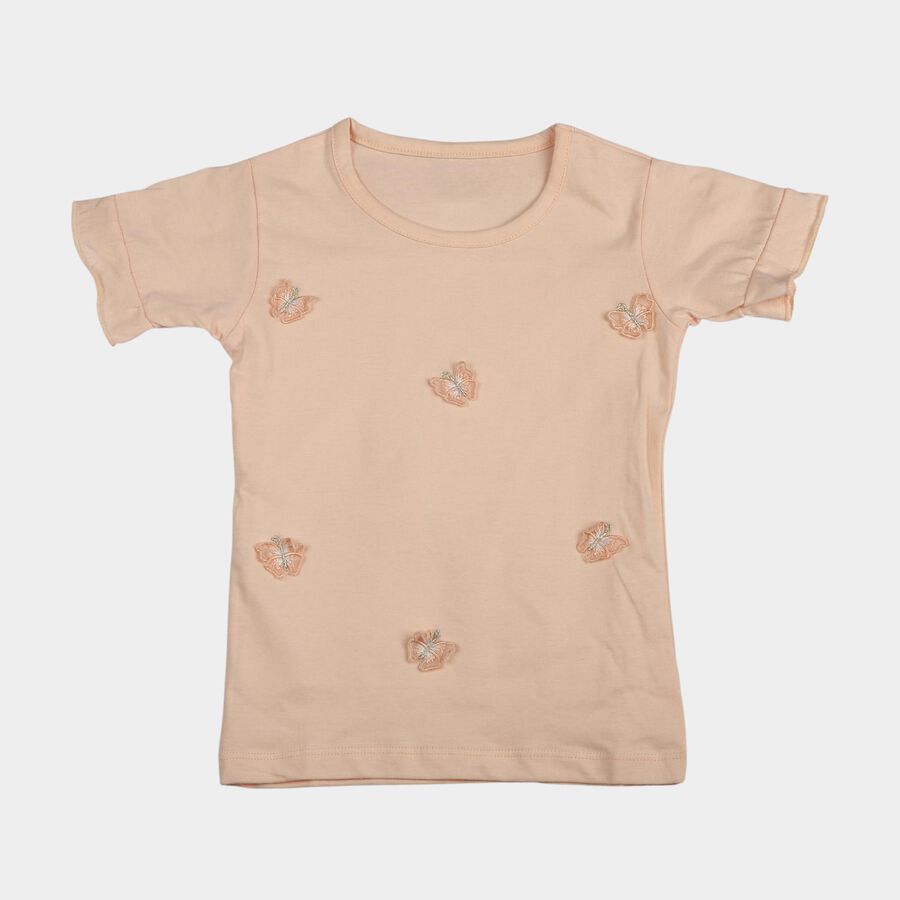 Girls' T-Shirt, Light Pink, large