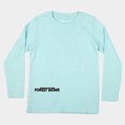 Boys Light Blue Round Neck Regular T-Shirt, Light Blue, small