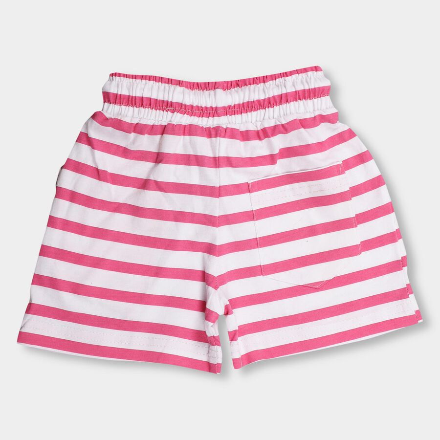Girls' 100% Cotton Pull Ups Shorts , गुलाबी, large image number null