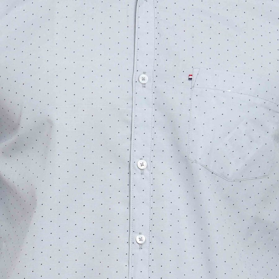 Printed Casual Shirt, Light Grey, large image number null