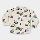Boys' Off-White Cotton Classic Collar Casual Shirt, Off White, small image number null