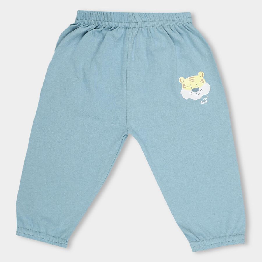 Infants' Soft Powder Blue Elasticated Pyjama, Teal Blue, large image number null