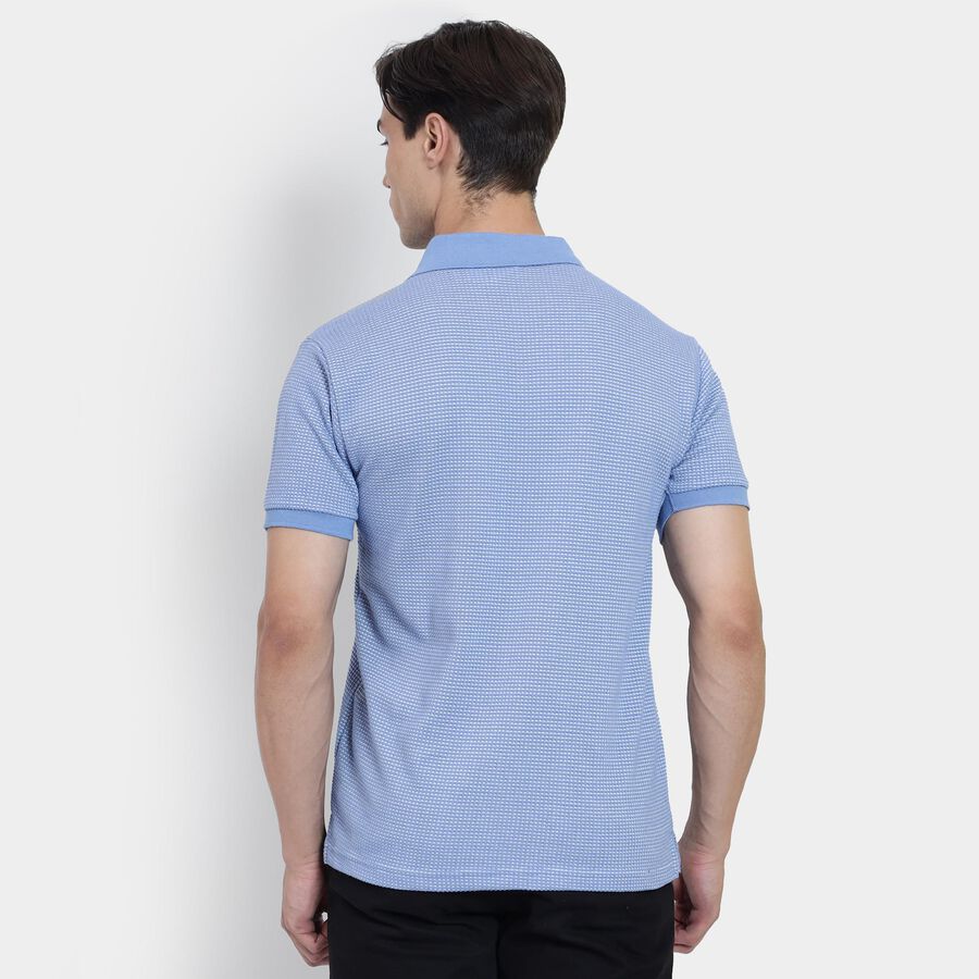Men's Collared Half Sleeves T-Shirt , हल्का नीला, large image number null