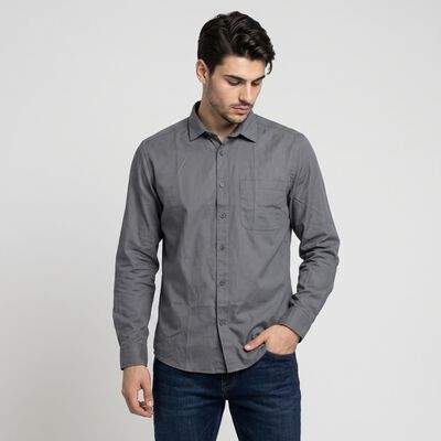 Men's Grey Casual Shirt