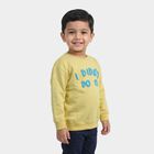 Boys' Yellow Crew Neck Pullover Sweatshirt, पीला, small