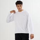 Men's Bright White Crew Neck Casual T-Shirt, White, small image number null