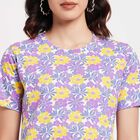 All Over Print Round Neck T-Shirt, नीला, small image number null