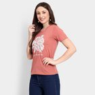 Ladies' Round Neck T-Shirt, गुलाबी, small image number null