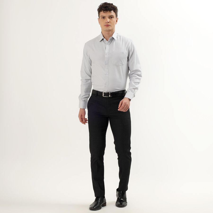 Men's Light Grey Slim Fit Formal Shirt, Light Grey, large image number null