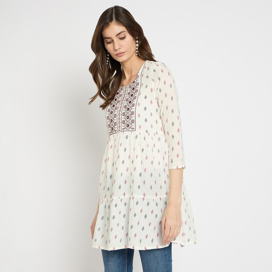 Ladies' Kurti , ऑफ व्हाइट, large image number null