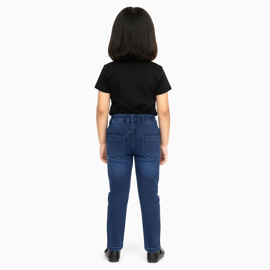 Girls' Jeans, मध्यम नीला, large image number null