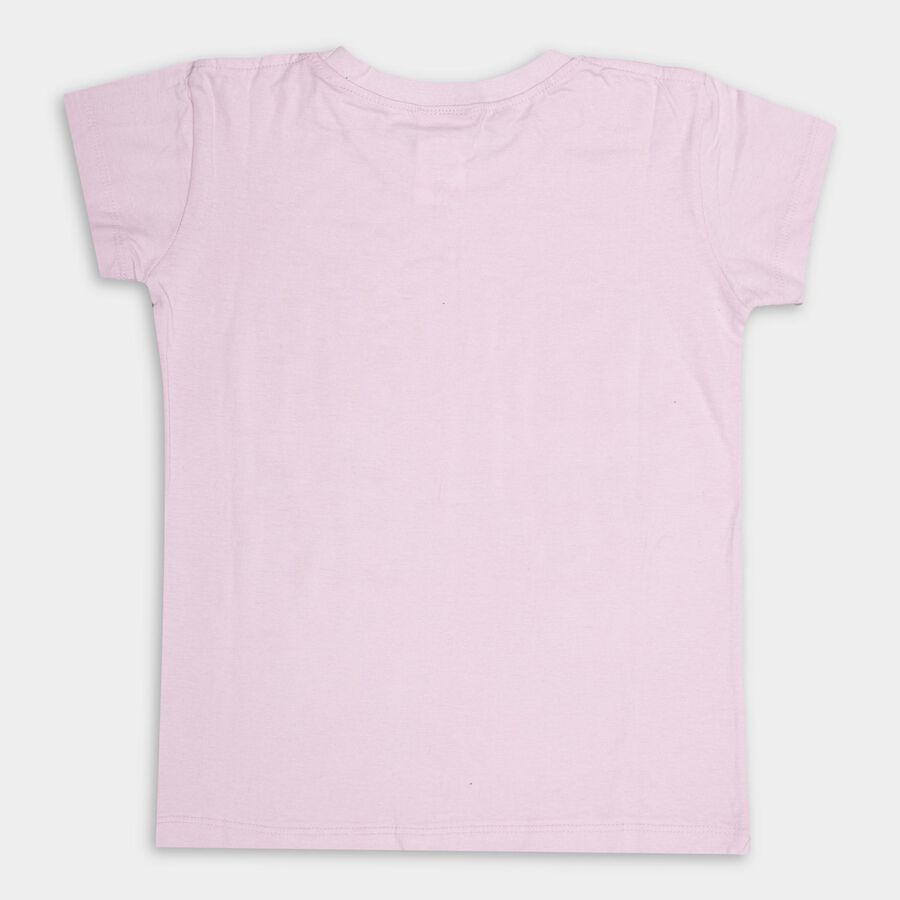 Girls' 100% Cotton T-Shirt, लाइलेक, large image number null
