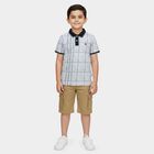 Boys Dark Green Round Neck Casual T-Shirt, Dark Green, small