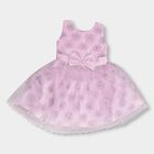 Girls' Light Lavender Flared Sleeveless Embellished Frock, Lilac, small image number null