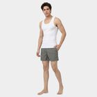 Men's Grey Relaxed Fit Printed Boxers, Dark Grey, small