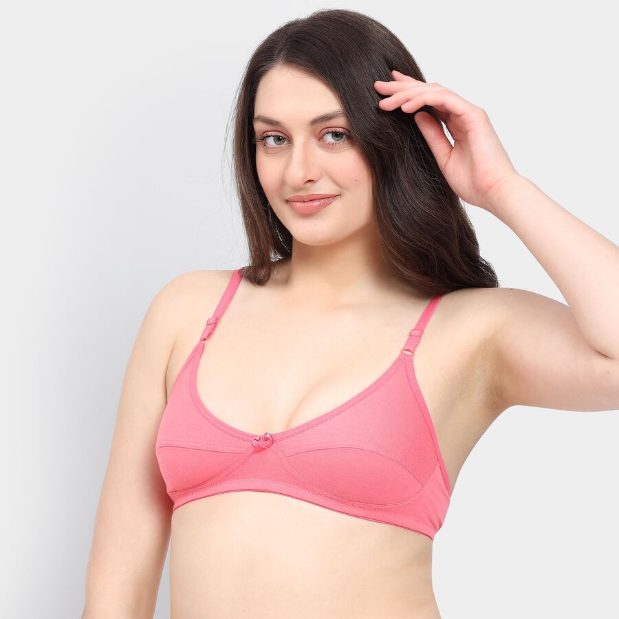 Ladies' 100% Cotton Bra , मूँगा (कोरल), large image number null