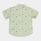 Infants Cotton Printed Shirt, Olive, small image number null