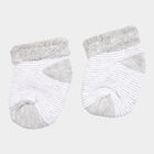 Infants Cotton Stripes Socks, Melange Light Grey, small image number null