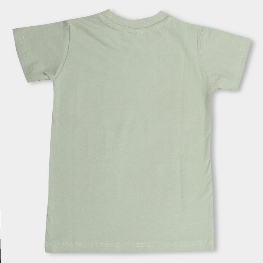 Boys' 100% Cotton Half Sleeves T-Shirt , Light Green, large image number null