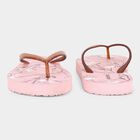 Women's Soft Pastel Pink Floral Flip Flops, गुलाबी, small