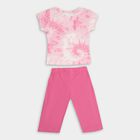 Girls' 100% Cotton Capri Set , गुलाबी, small image number null