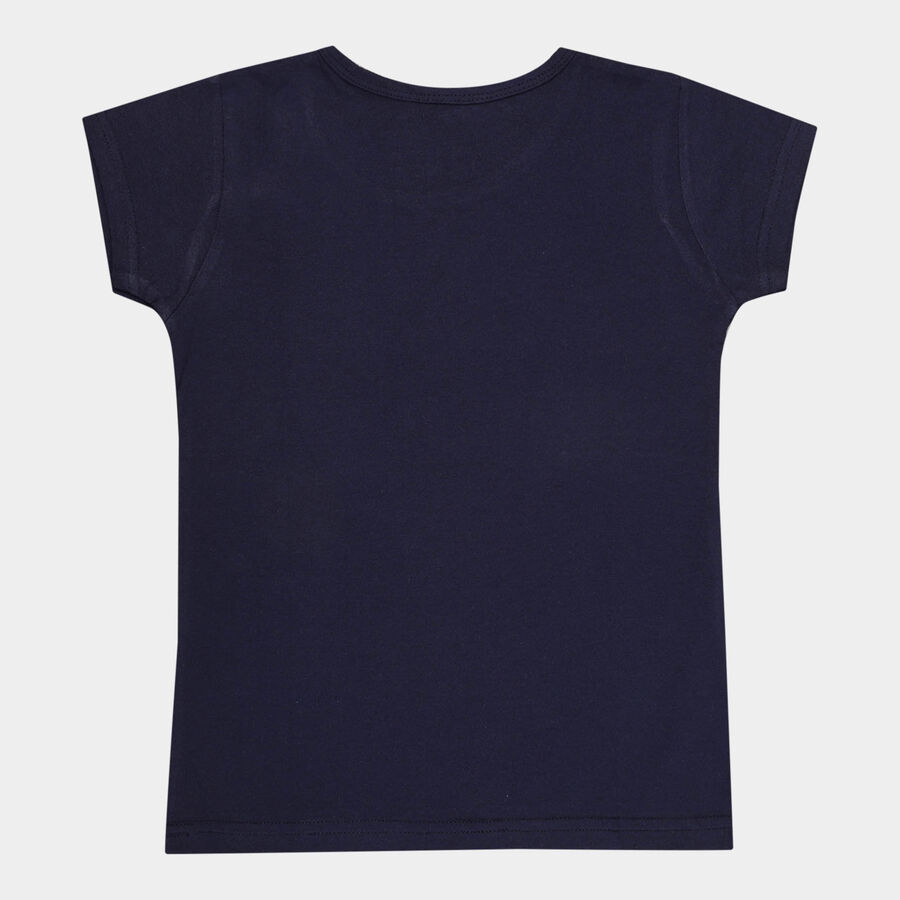 Girls T-Shirt, Navy Blue, large image number null