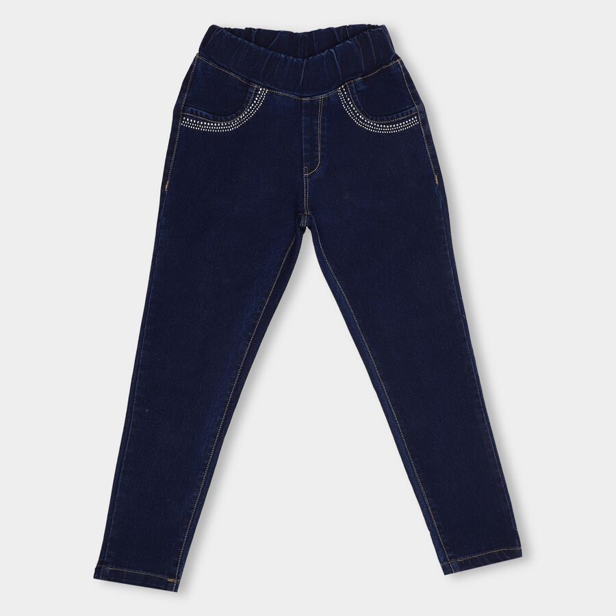 Girls' Jeans, Dark Blue, large image number null