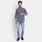 Cotton Checks Casual Shirt, Brown, small image number null