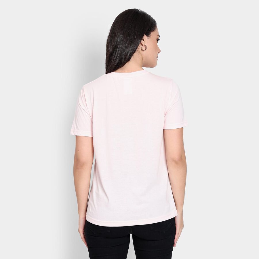 Ladies' Round Neck T-Shirt, हल्का गुलाबी, large image number null