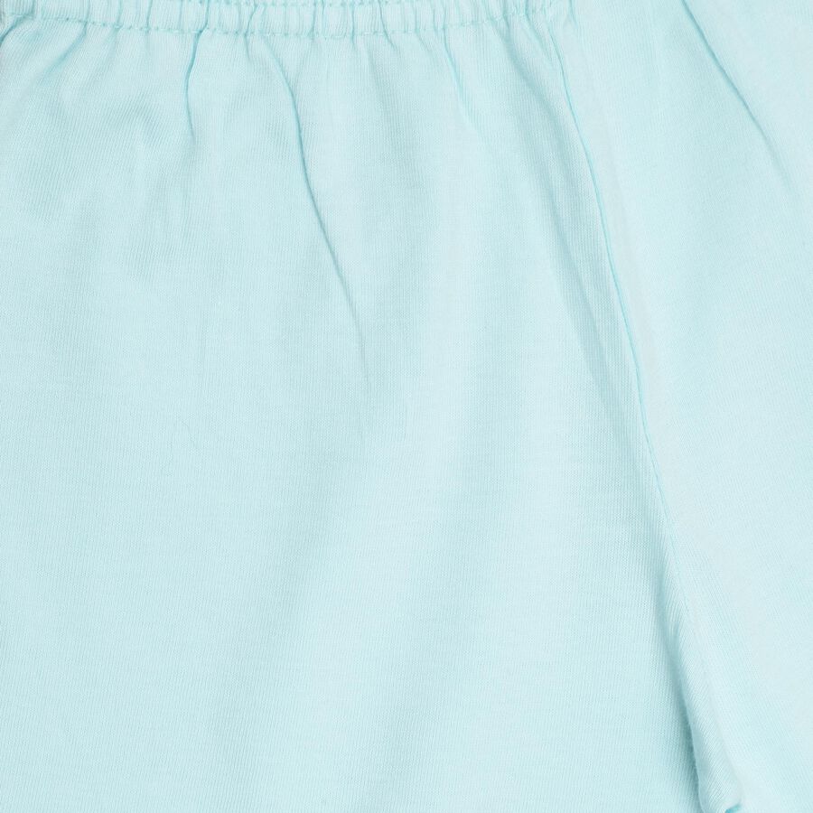 Girls' 100% Cotton Capri Set, सफ़ेद, large