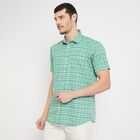 Men's 100% Cotton Casual Shirt , हल्का हरा, small