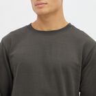 Men's Dark Charcoal Grey Crew Neck Casual Sweatshirt, Dark Grey, small image number null