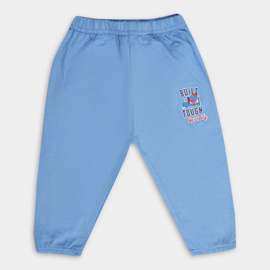 Infants' Cotton Pyjama, Mid Blue, large image number null