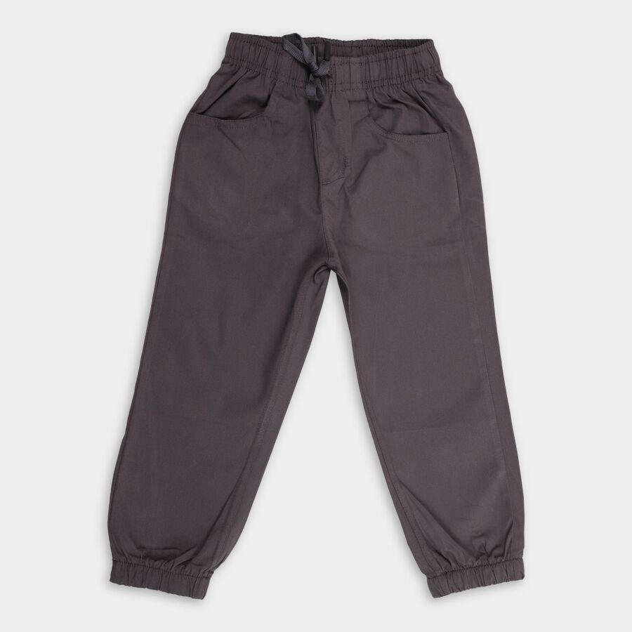 Boy's 100% Cotton Trousers , चारकोल, large image number null