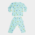Infants Cotton Printed Night Suit, Aqua, small image number null