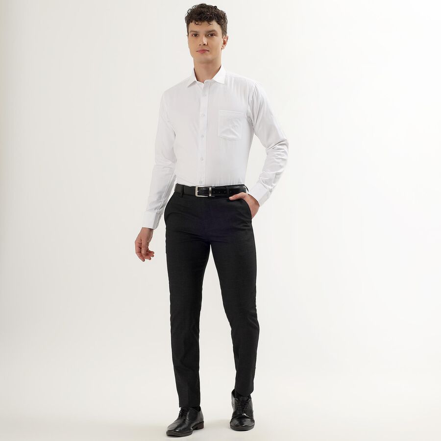 Men's Rich Eggshell White Slim Fit Formal Shirt, White, large image number null