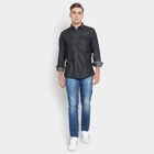 Solid Casual Shirt, Black, small image number null