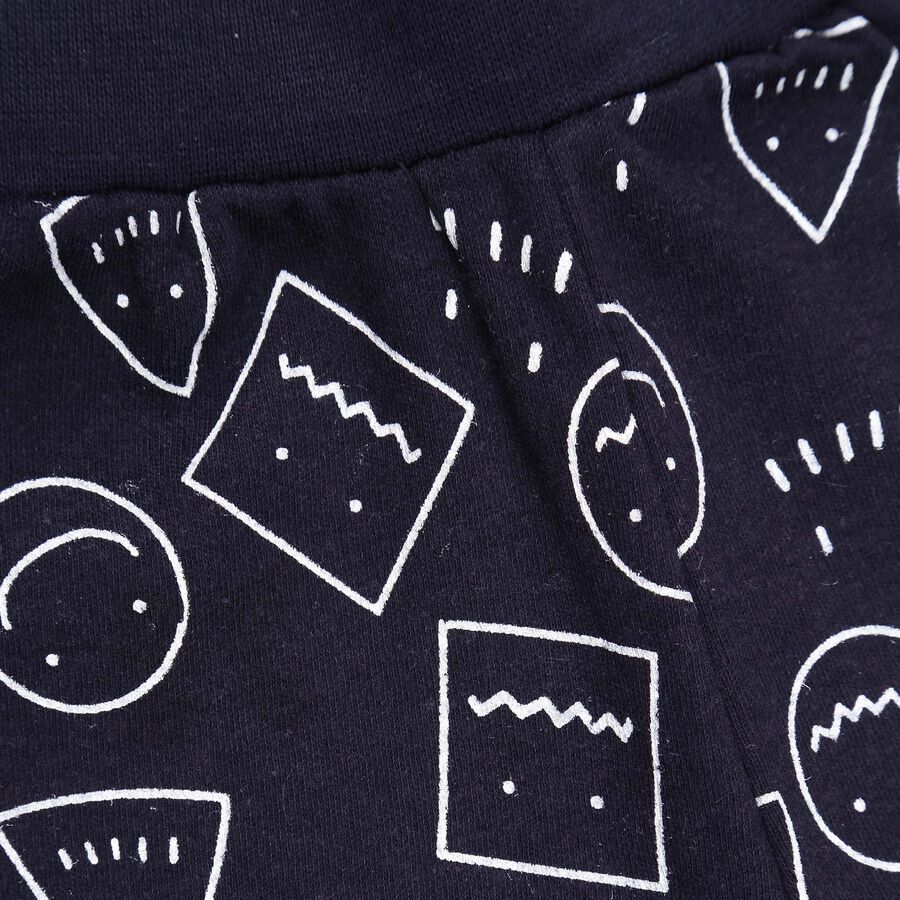 Infants Printed Pyjama, Navy Blue, large image number null