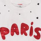 Girls Off White Crew Neck Casual Sweatshirt, Off White, small image number null