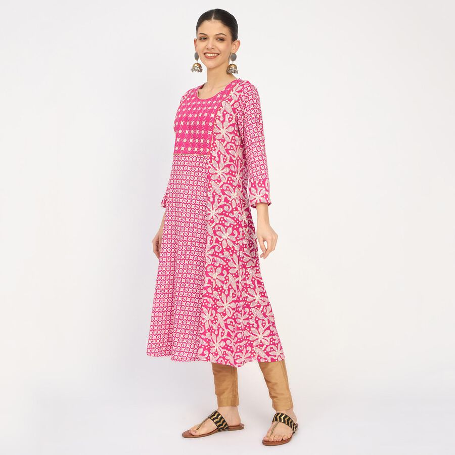 Ladies' Kurta , Fuchsia, large