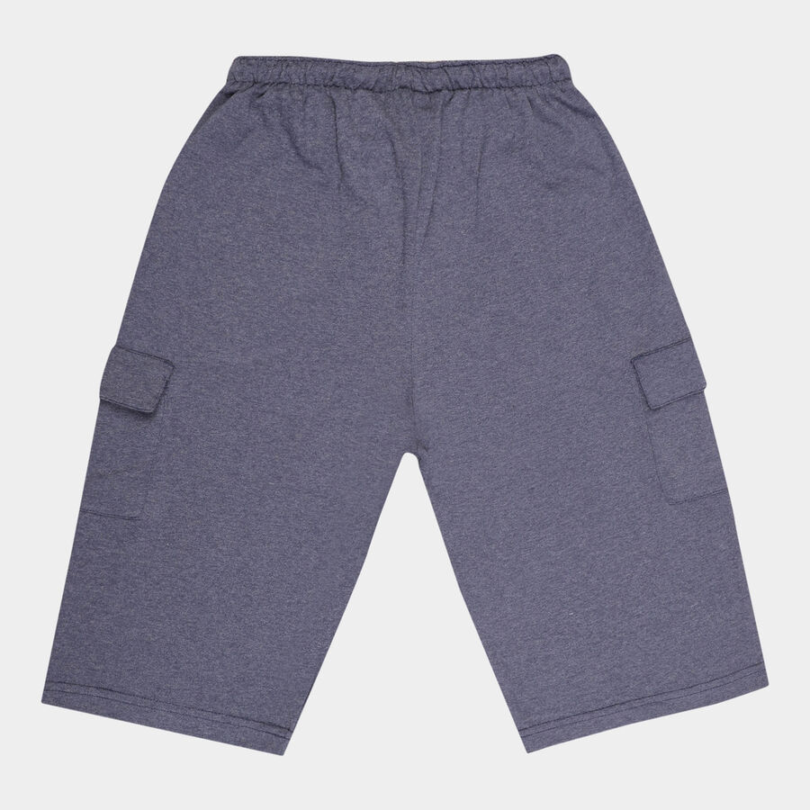 Boys Solid Jamaican, Melange Blue, large image number null
