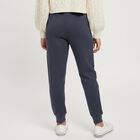 Girls Midnight Navy Blue Thermal Lower, Melange Blue, small image number null