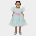 Girls' Frock, Light Green, small