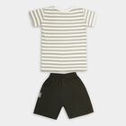 Boys' 100% Cotton Knit Baba Suit, ऑफ व्हाइट, small image number null