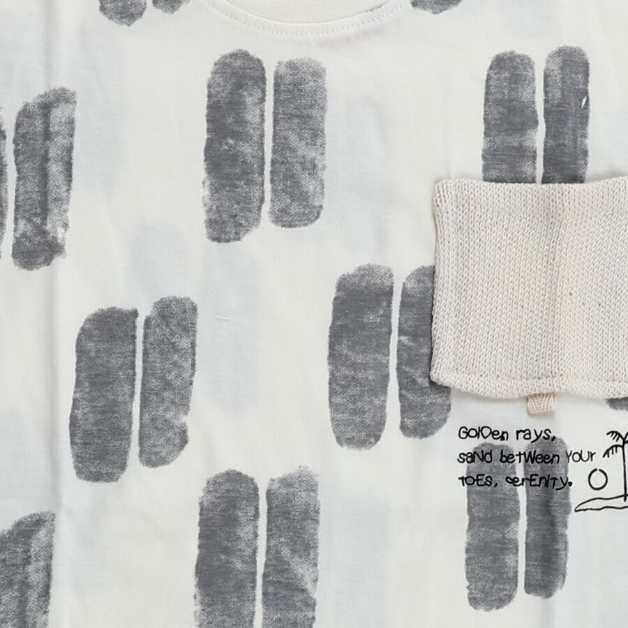 Boys Light Grey Cotton Crew Neck Casual T-Shirt, हल्का ग्रे, large image number null