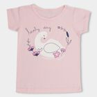 Girls' 100% Cotton T-Shirt , हल्का गुलाबी, small image number null