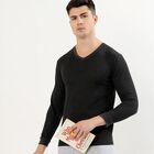 Men's Charcoal Grey V-Neck Slim Fit Thermal, Charcoal, small image number null