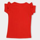 Girls' 100% Cotton T-Shirt , Red, small image number null