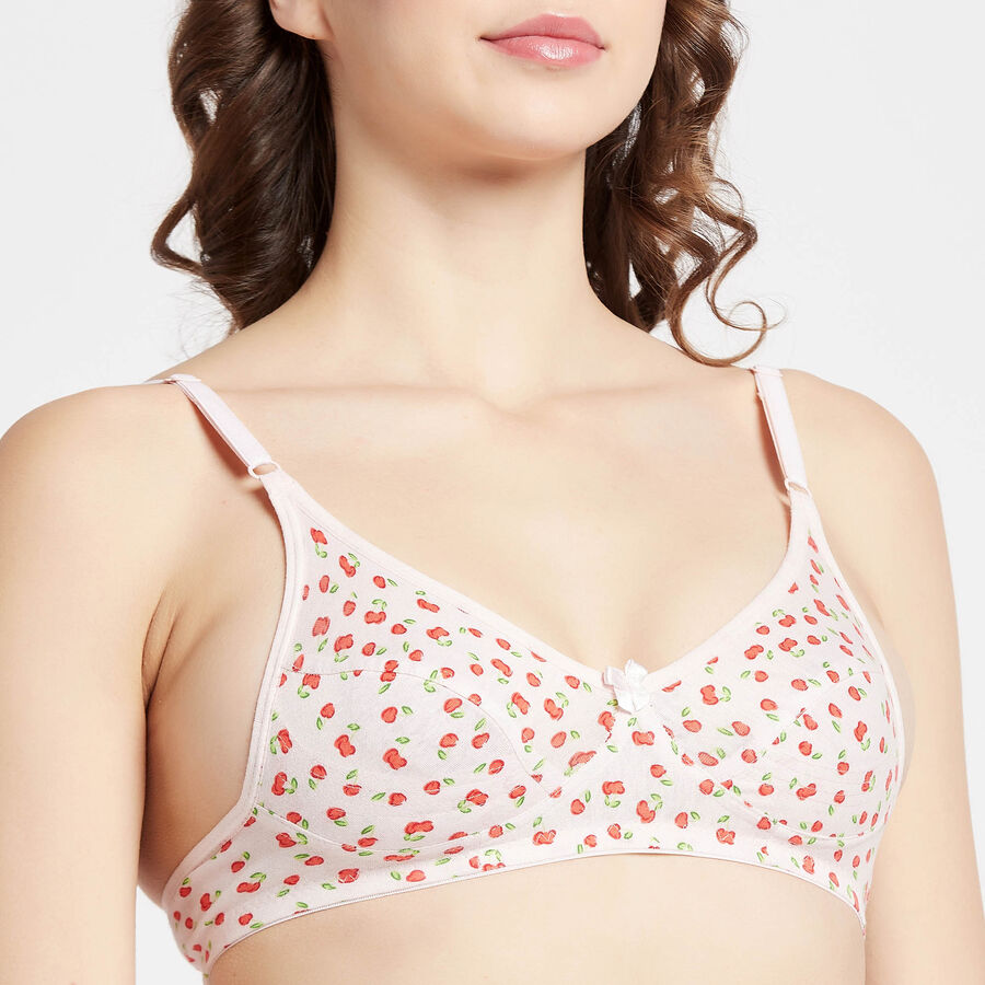 Printed Bra, Pink, large image number null